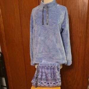 Muk Luks Soft Fleece Pajama Set SZ S